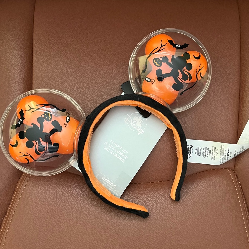 NET Disney Halloween Light-Up Mickey Ears - Orange and Black